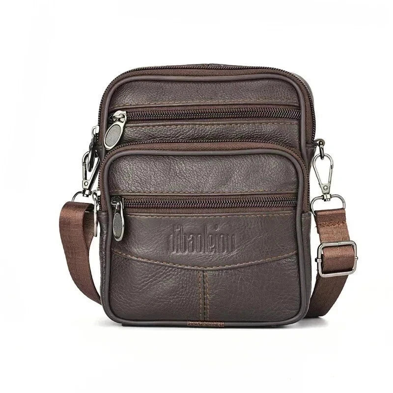 Men's Genuine Leather Crossbody Shoulder Bag Business Messenger Handbag