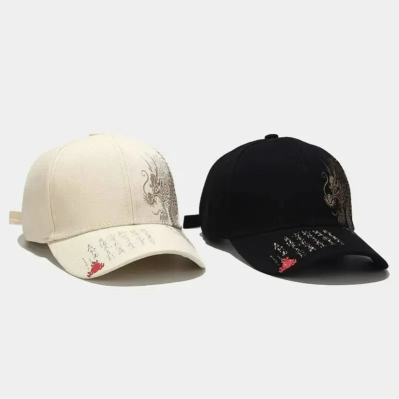 Chinese Dragon Pattern Baseball Cap Men Women Hip Hop Skateboard Hat