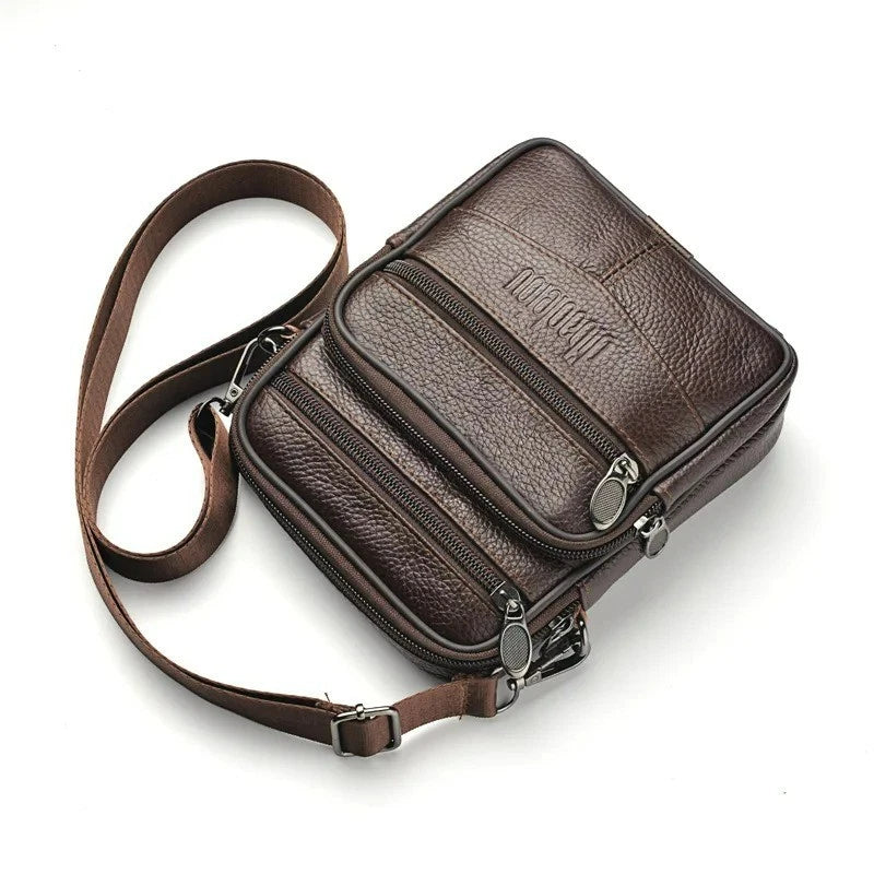 Men's Genuine Leather Crossbody Shoulder Bag Business Messenger Handbag