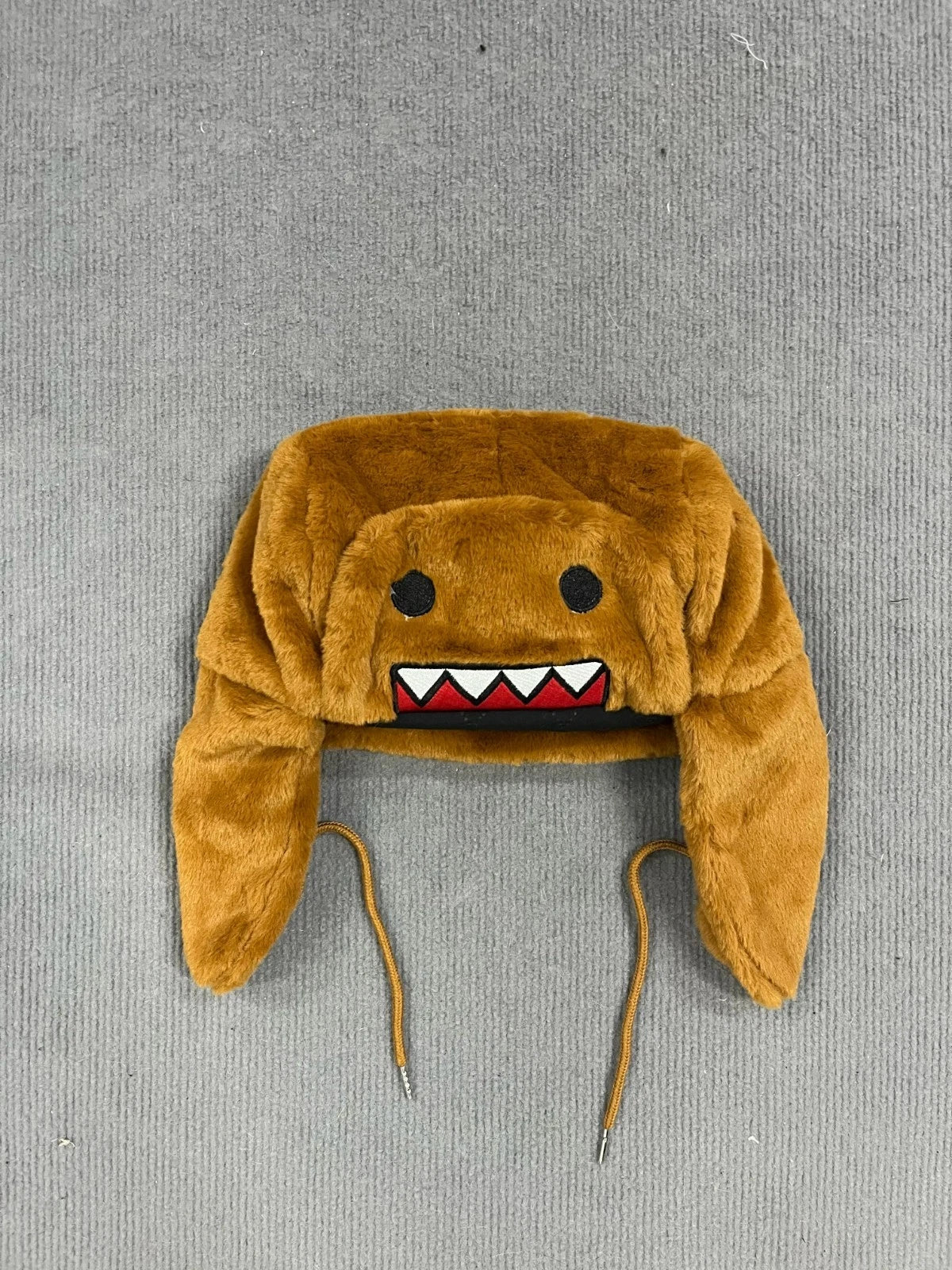 Domo Kun Furry Trapper Hat | Plush Winter Cap | Cosplay Streetwear Beanie 2026